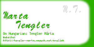 marta tengler business card